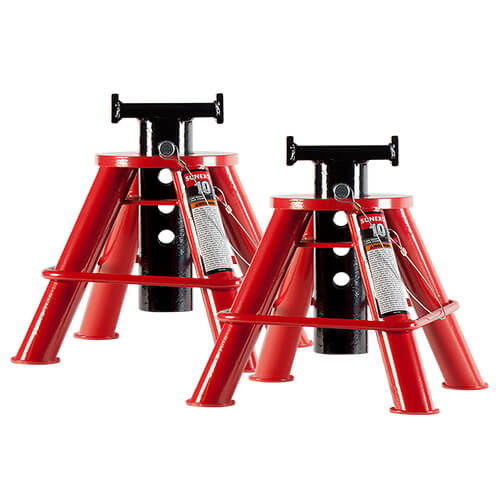 Sunex 1210 - 10 Ton Low Height Pin Type Jack Stand (Pair)