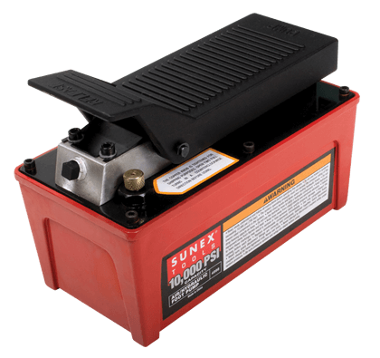 Sunex 4998 - Bomba de pie neumática/hidráulica con capacidad de 10.000 PSI