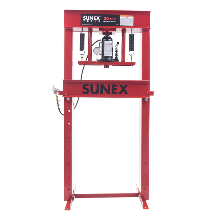 Sunex 5720AH - Prensa de taller neumática/hidráulica de 20 toneladas