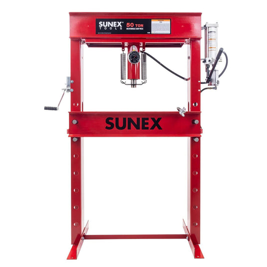 Sunex 5750AH - Prensa de taller neumática/hidráulica de 50 toneladas